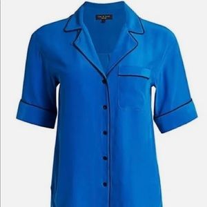 Rag & Bone silk charmeuse button up